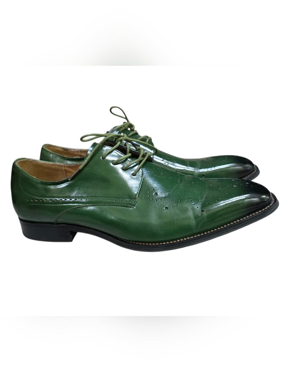 Giovanni Leather Joel Green Men's Dress Shoes Size 12 Hand Made